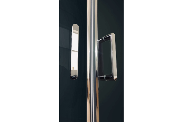 Гидромассажный бокс Royal Bath 120х80х217, черное/прозрачное стекло, хромированный профиль, правая, 