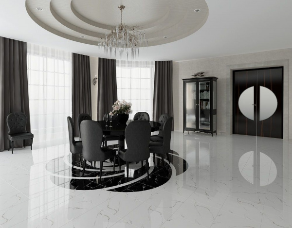 Декор Grasaro Classik Marble Glossy White/Белый G-270/d04 40x40 G-270/G/d04/40x40