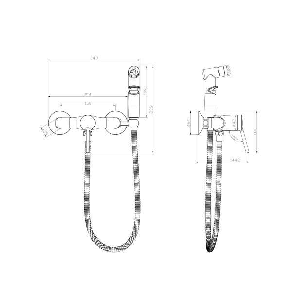 Смеситель для биде Lemark Minima, LM3818C
