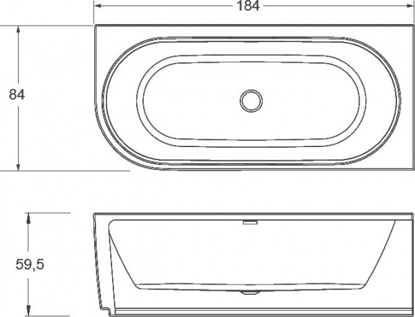 Ванна акриловая Riho DESIRE 184x84  L, BD0600500000000