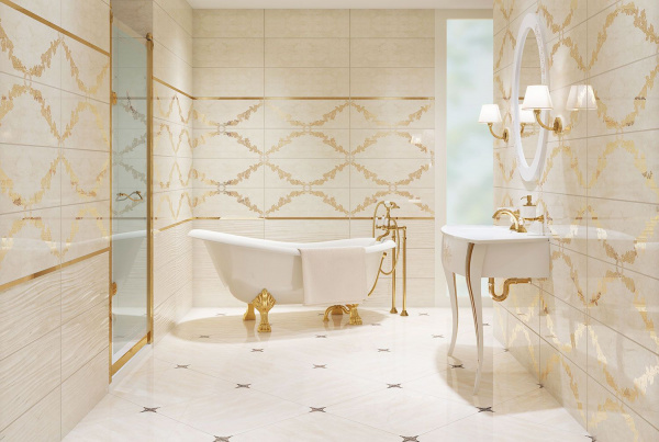 Бордюр Eurotile Ceramica LIA Emil Grais (золото) 9х29,5, 61