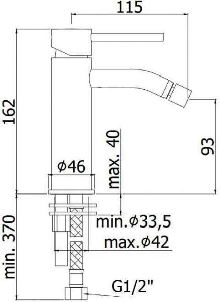 Смеситель для биде Paffoni Light LIG131ROSE