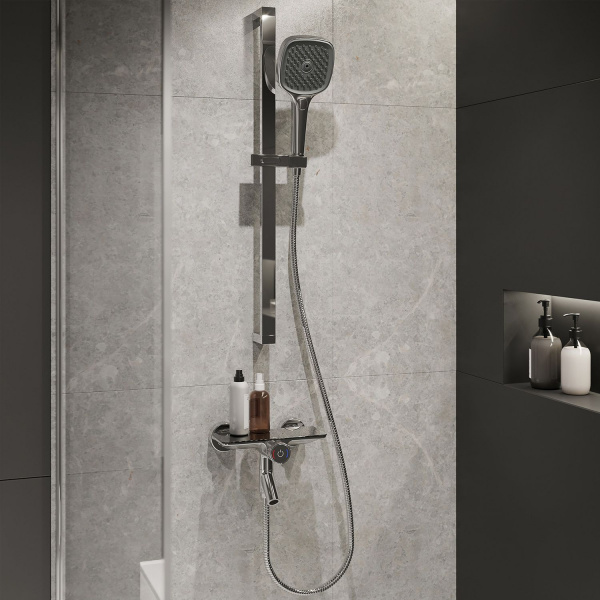 Смеситель для ванны IDDIS Shelfy с управлением Push Control, хром, SHESBBTi02WA