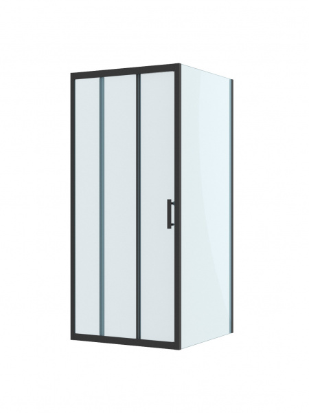 Душевая кабина BelBagno 80*100 см, профиль черный, UNO-195-AHF-31-100/80-C-NERO