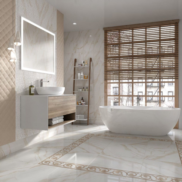 Керамическая плитка напольная Kerama Marazzi Милан Карелли беж светлый 60x60 SG642602R