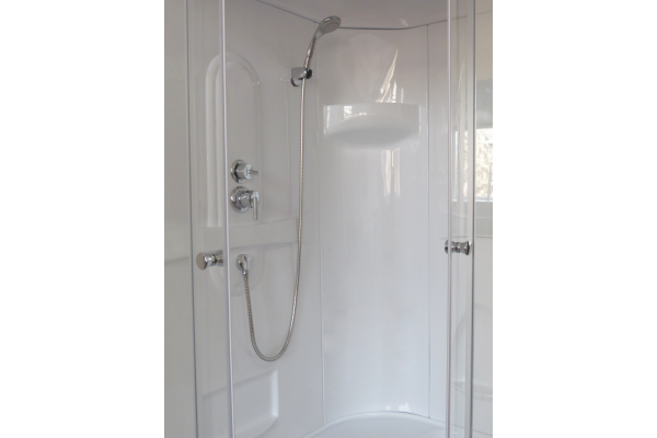 Гидромассажный бокс Royal Bath 100х80х217, матовое стекло, белый профиль, правая, RB 8100BP1-M-R