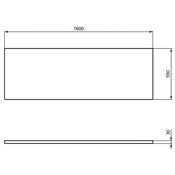 Фронтальная панель Ideal Standard i.life 160 см для прямоугольной ванны, T478401